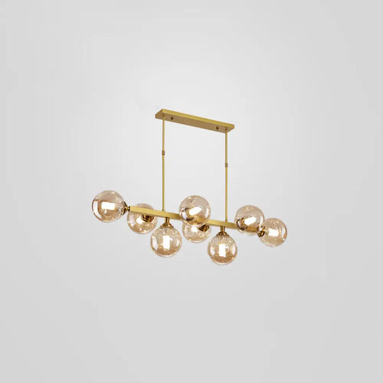 Bubbles Glass Pendant Light: Stylish Island Hanging Fixture For Postmodern Dining 8 / Gold Amber