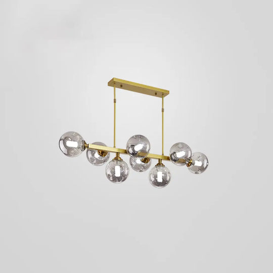 Bubbles Glass Pendant Light: Stylish Island Hanging Fixture For Postmodern Dining 8 / Gold Smoke