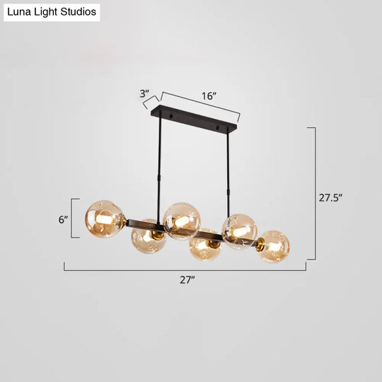 Bubbles Glass Pendant Light: Stylish Island Hanging Fixture For Postmodern Dining