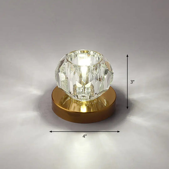 Bud - Shaped Led Crystal Flush Mount Ceiling Light - Modern Design For Corridors Bronze / White