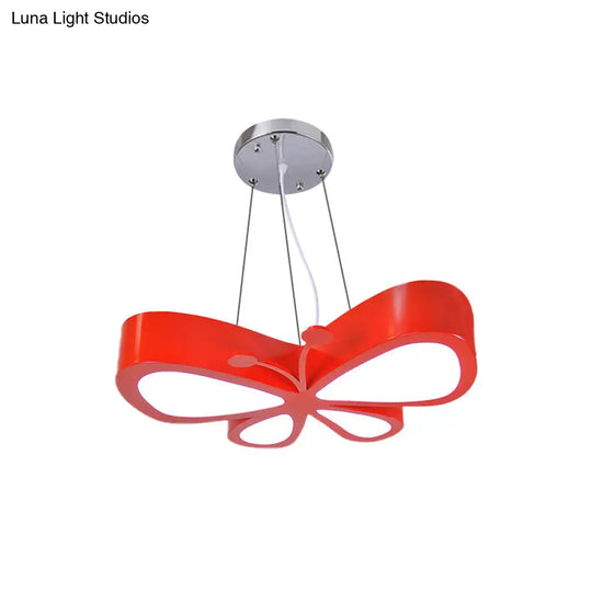 Butterfly Kids Bedroom Pendant Light - Acrylic Led Hanging Lamp