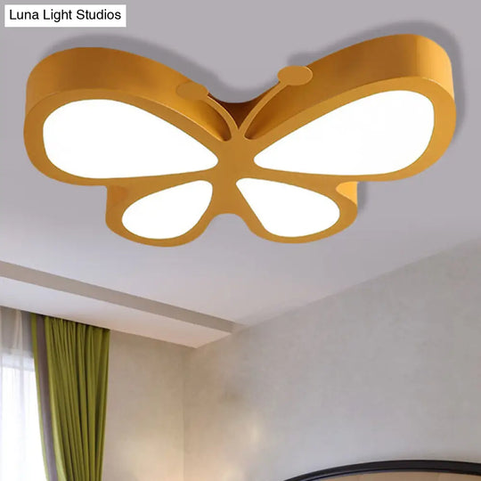 Butterfly Led Ceiling Lamp For Kids In Sweet Macaron Colours