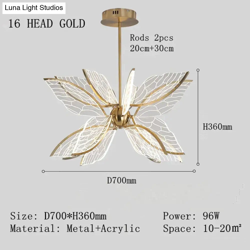 Butterfly Led Pendant Lamp For Living Dining Room Restaurant Home Decoration Pendant Light