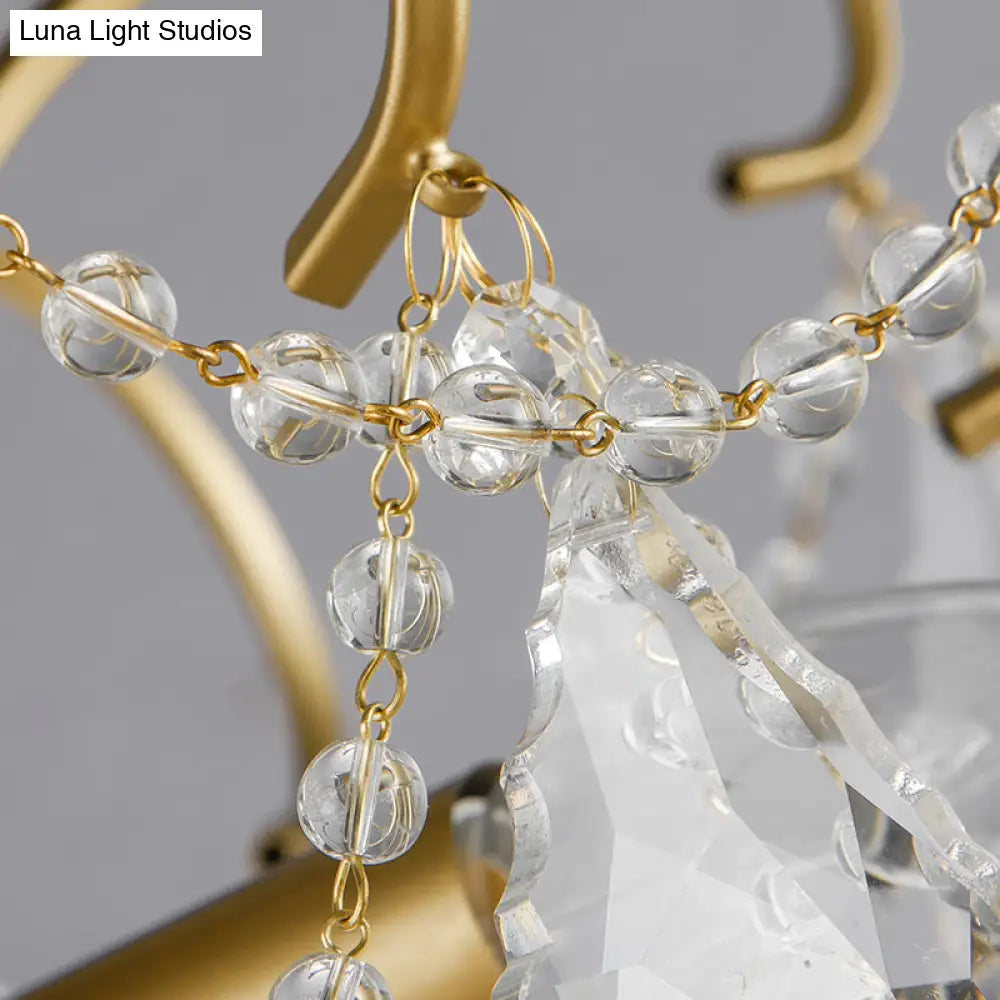 Butterfly Shaped Chandelier: Rural Metal 3-Light Brass Pendant Light With Crystal Accent - Perfect