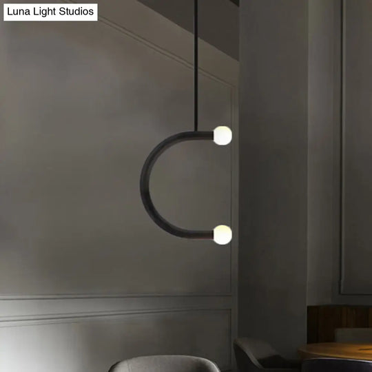 C-Shaped Metal Black Led Pendant Light For Dining Room - Simple Style
Or
Simple Style