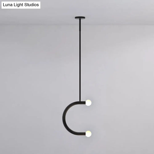 C-Shaped Metal Black Led Pendant Light For Dining Room - Simple Style
Or
Simple Style