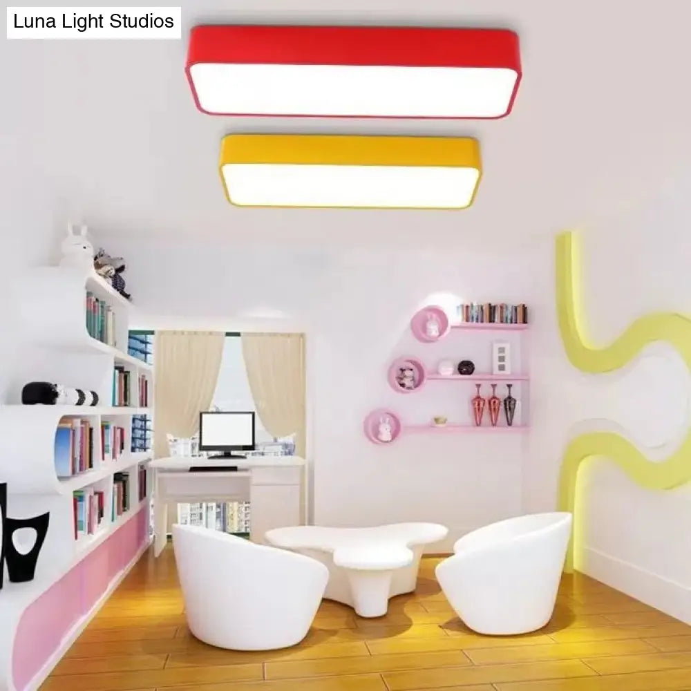 Candy Colored Led Ceiling Lamp For Baby And Kids’ Bedroom - Acrylic Linear Mount