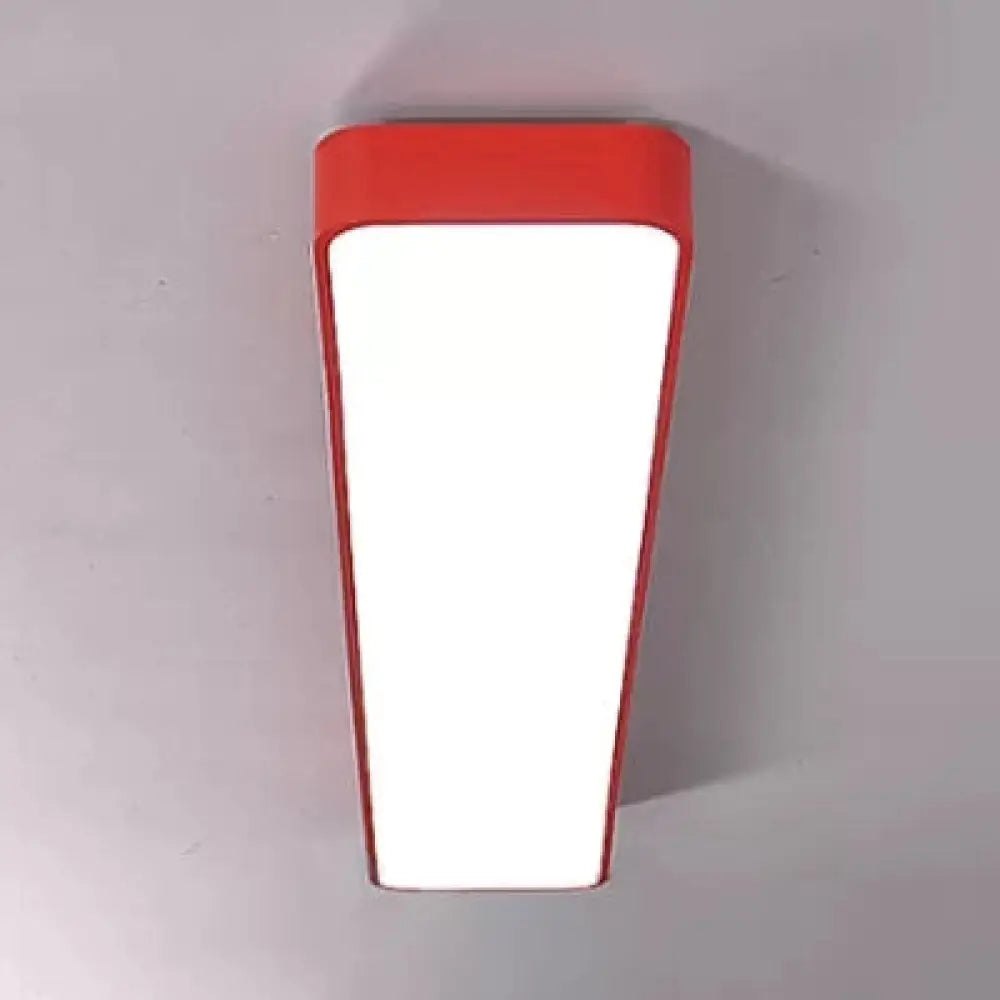 Candy Colored Led Ceiling Lamp For Baby And Kids’ Bedroom - Acrylic Linear Mount Red
