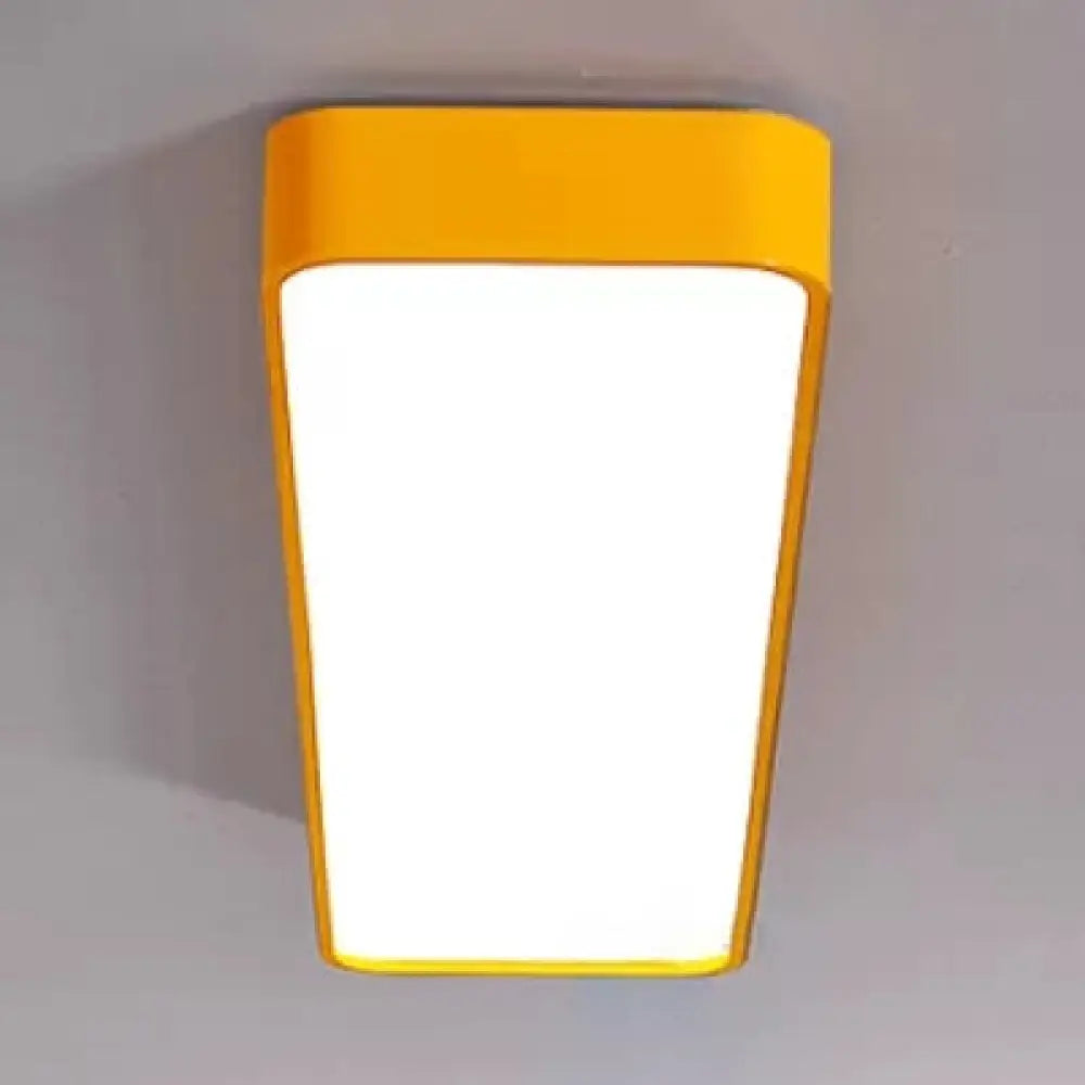 Candy Colored Led Ceiling Lamp For Baby And Kids’ Bedroom - Acrylic Linear Mount Yellow