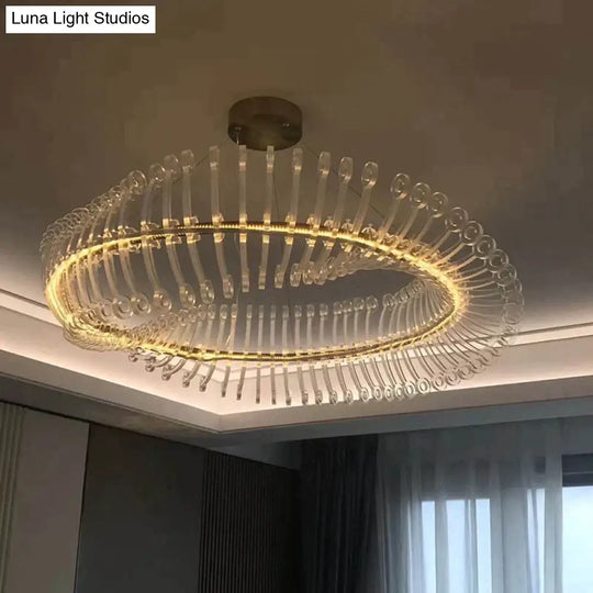 Carrie - Modern Design Gold Round Ceiling Light Chandelier For Bedroom Restaurant Hotel Art Interior