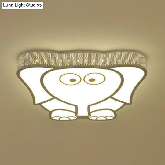 Cartoon Acrylic Ceiling Light For Kindergarten With White Flush Mount Fixture / B