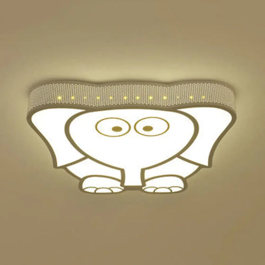 Cartoon Acrylic Ceiling Light For Kindergarten With White Flush Mount Fixture / B
