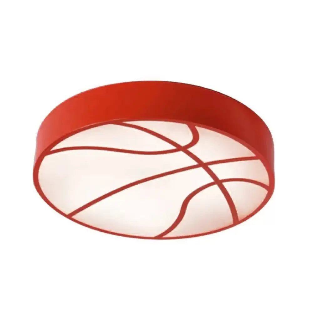 Cartoon Basketball Ceiling Lamp For Baby’s Room And Hallway Red