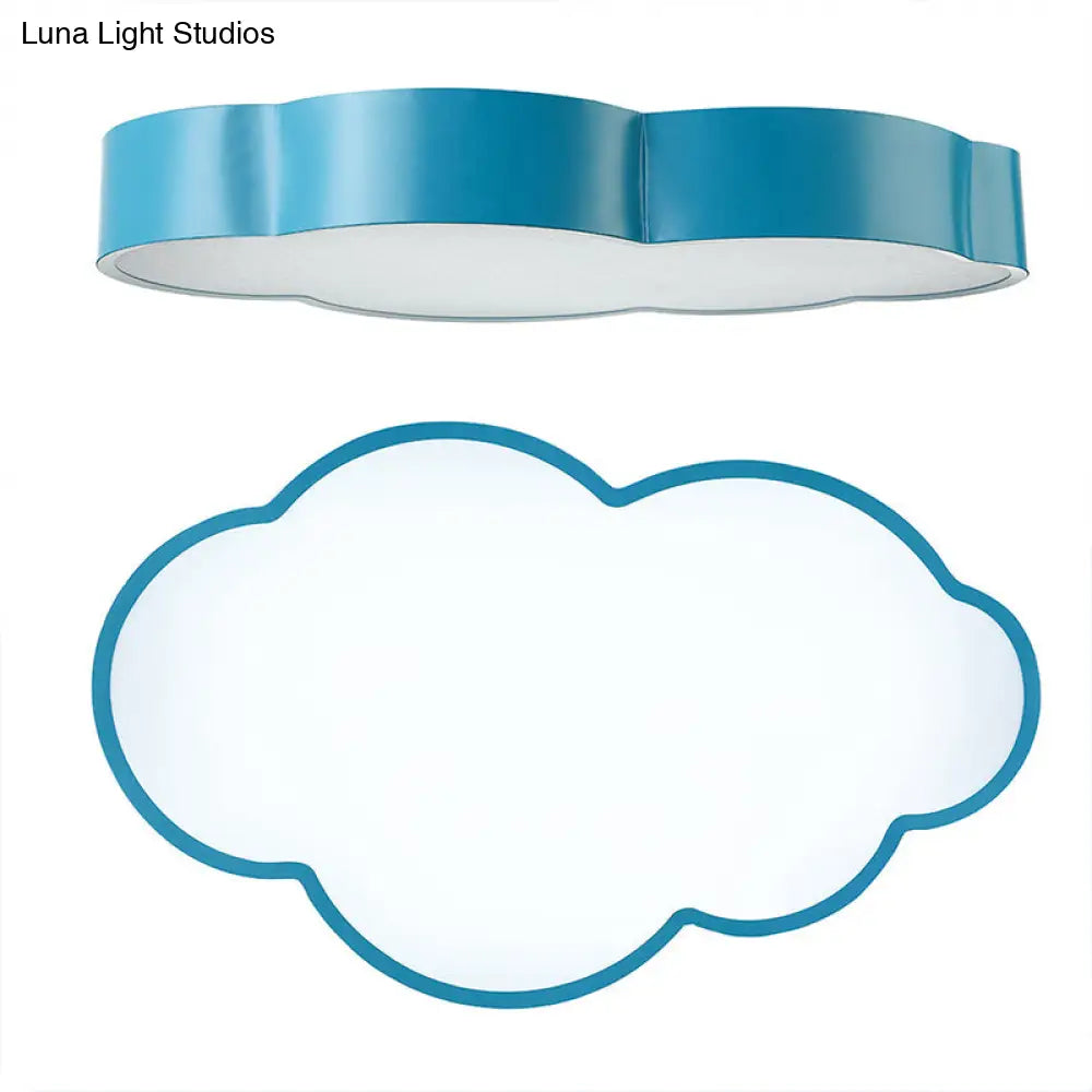 Cartoon Cloud Design Led Ceiling Light For Kindergarten - Acrylic Flush Mount Lamp