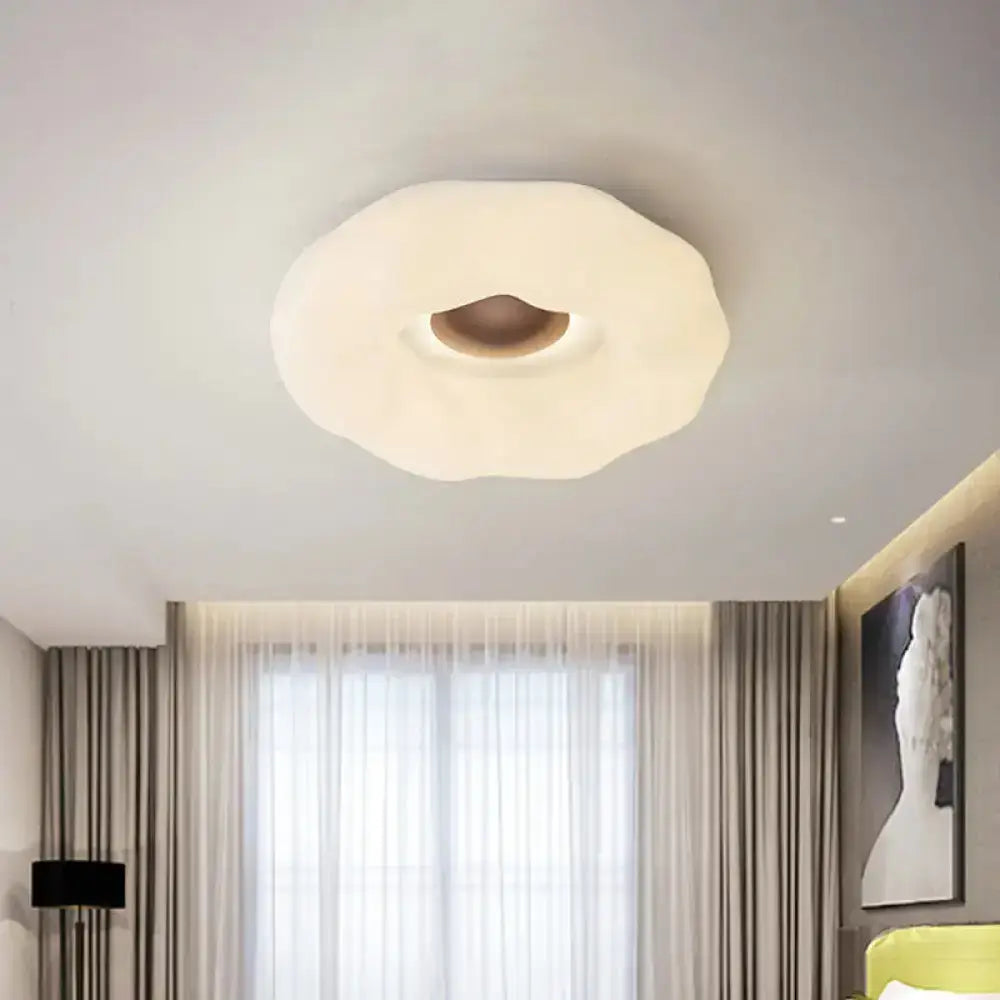 Cartoon Cloud Led Flush Mount Ceiling Light In White/Blue/Coffee - Acrylic Corridor Fixture Coffee