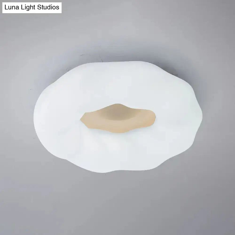 Cartoon Cloud Led Flush Mount Ceiling Light In White/Blue/Coffee - Acrylic Corridor Fixture