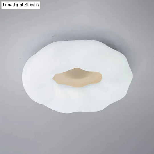 Cartoon Cloud Led Flush Mount Ceiling Light In White/Blue/Coffee - Acrylic Corridor Fixture