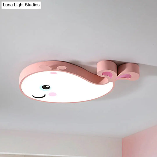 Cartoon Dolphin Kindergarten Ceiling Light Fixture - Acrylic