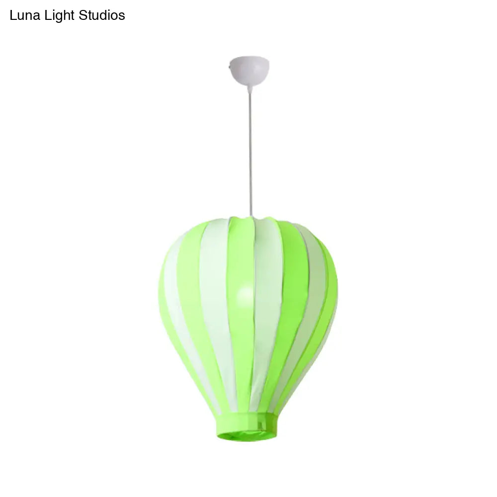 Cartoon Fabric Balloon Hanging Pendant Light Fixture | 1 In Red/Blue/Green For Play Room