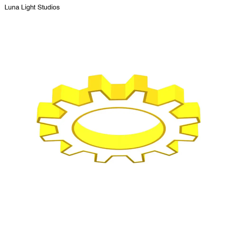 Cartoon Led Ceiling Light In Yellow/Blue Available 3 Sizes: 16/19.5/23.5