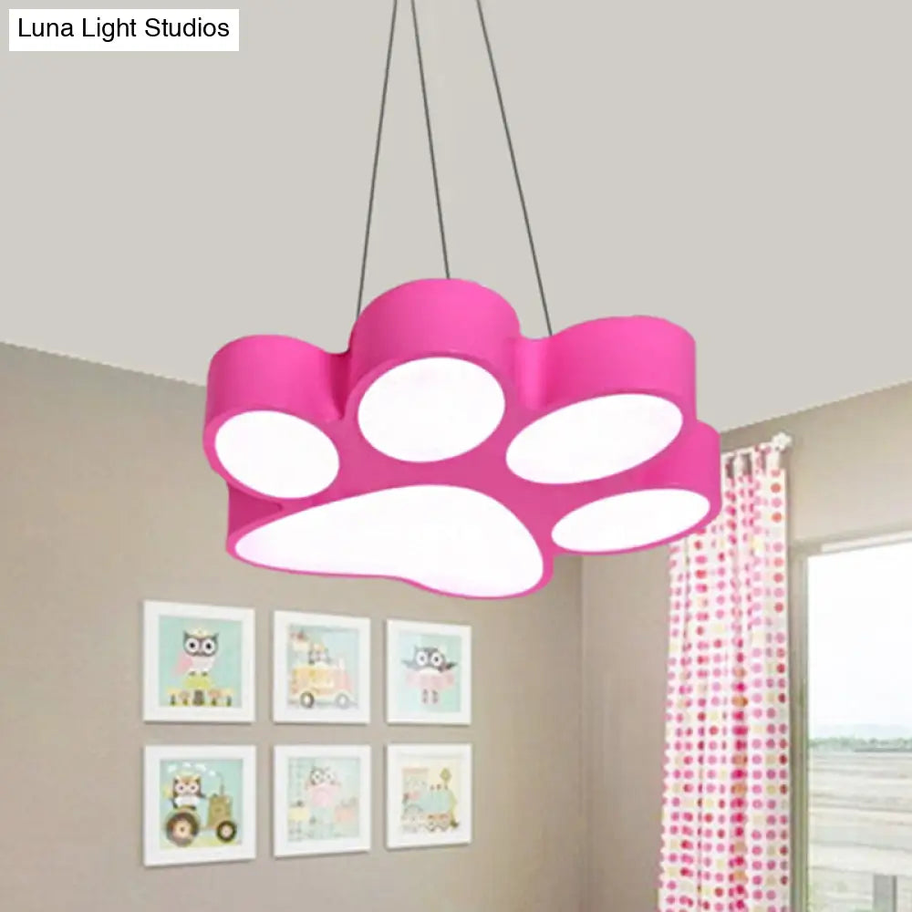 Cartoon Led Hanging Lamp - Doggy Paw Bathroom Pendant Light