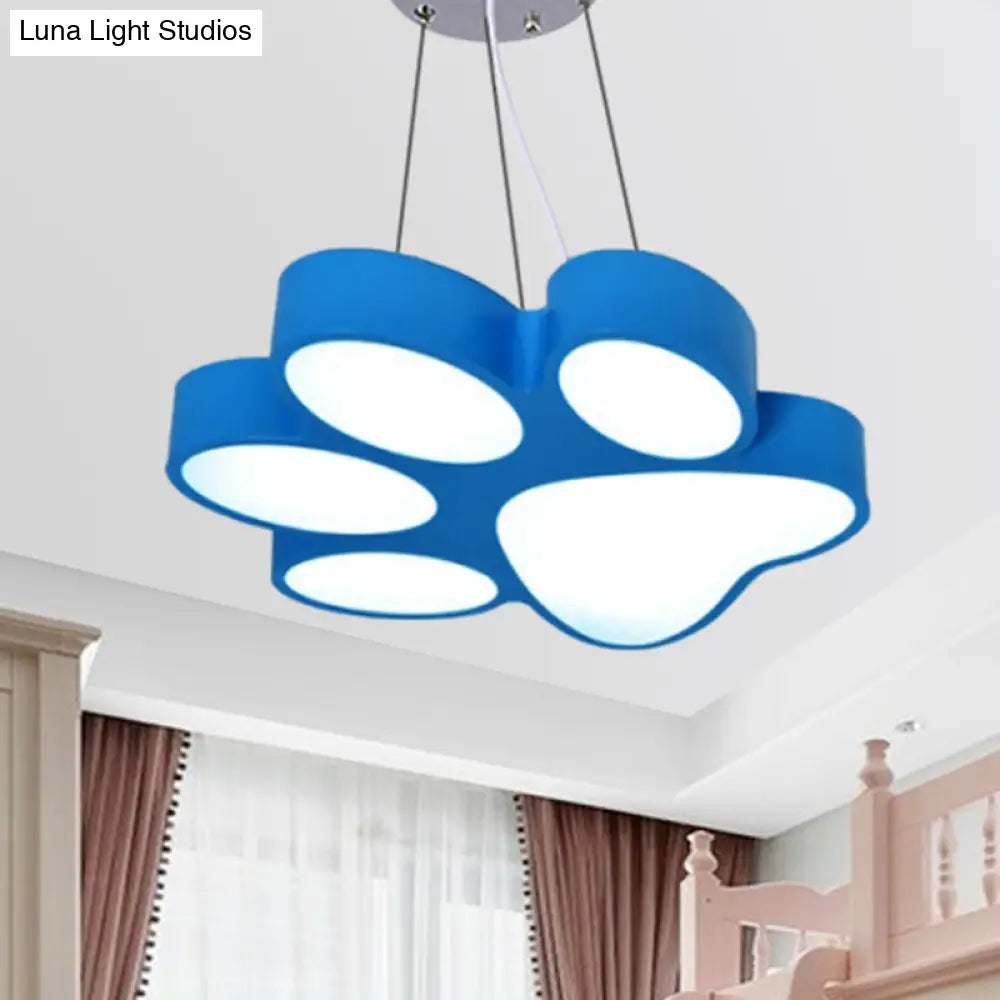 Cartoon Led Hanging Lamp - Doggy Paw Bathroom Pendant Light