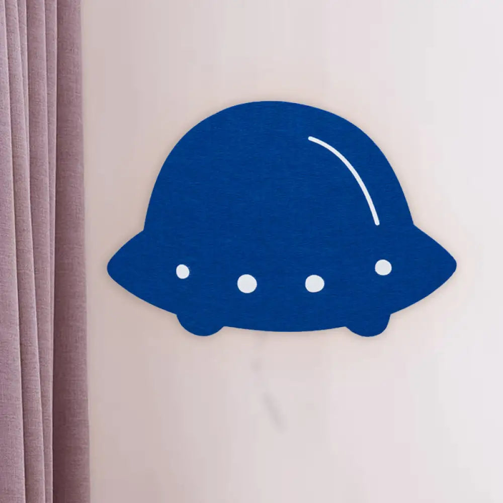 Cartoon Led Wall Lamp For Kids Bedroom With Felt Sheep Pine Tree And Airship - Available In Pink