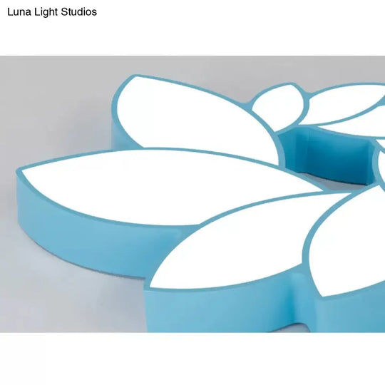 Cartoon Lotus Ceiling Mount Light - Led Flush For Baby Bedroom