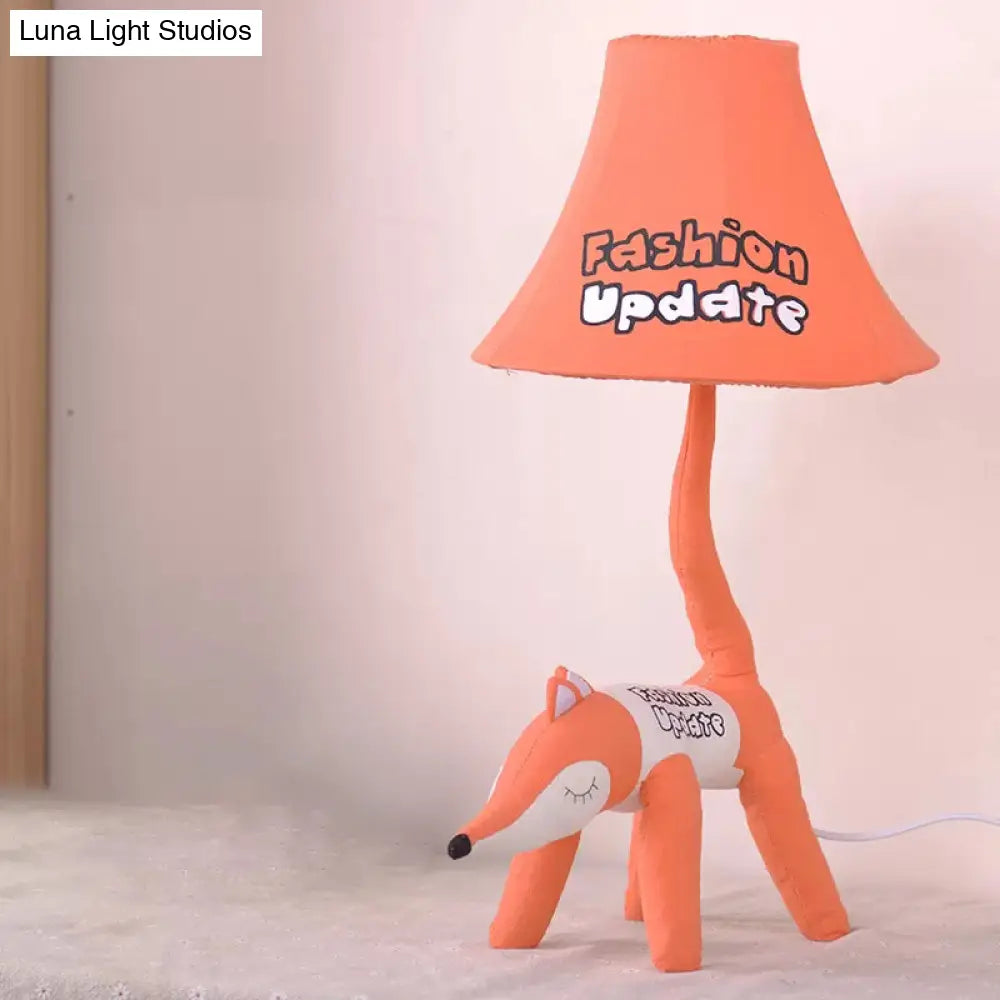 Cartoon Reading Light: Fun Animal Fabric Desk Light For Childs Bedroom