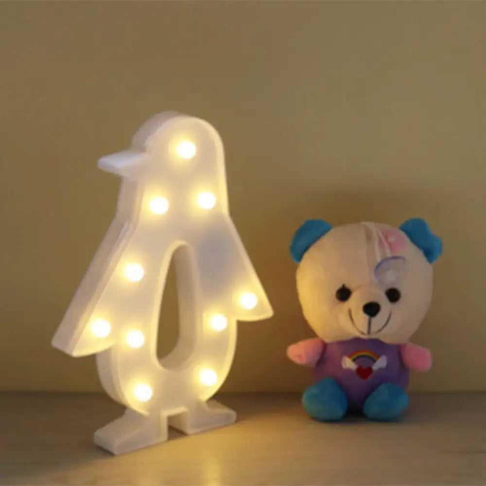 Cartoon Shaped Kids Led Bedside Lamp - Battery-Powered Nightstand Lighting White / Battery