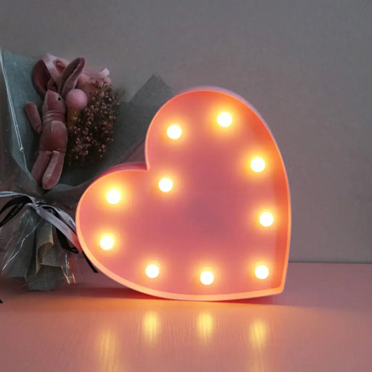 Cartoon Style Plastic Geometric Led Night Light For Baby Room Pink