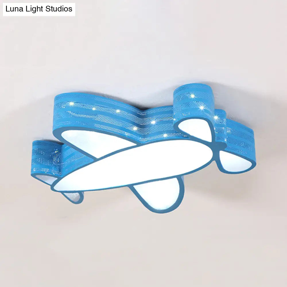 Cartoon Style Propeller Plane Ceiling Light For Kid’s Bedroom
