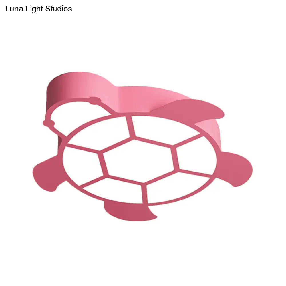 Cartoon Turtle Kindergarten Ceiling Light - Acrylic Flush Mount Fixture