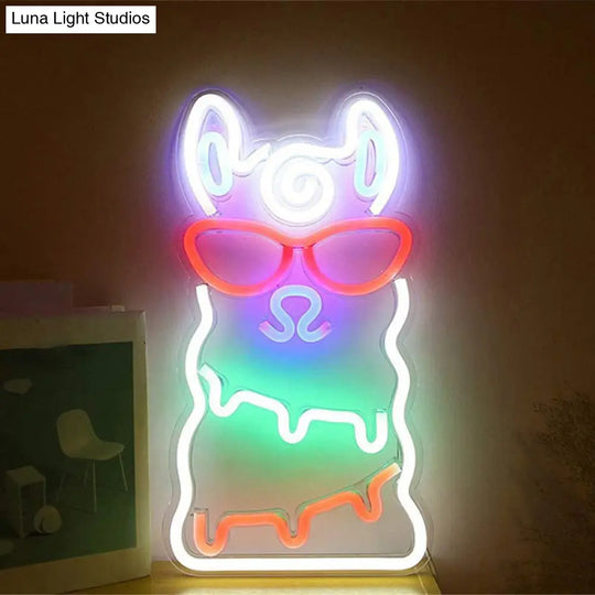 Cartoon Usb Neon Night Light For Living Room - Artistic Wall Lighting