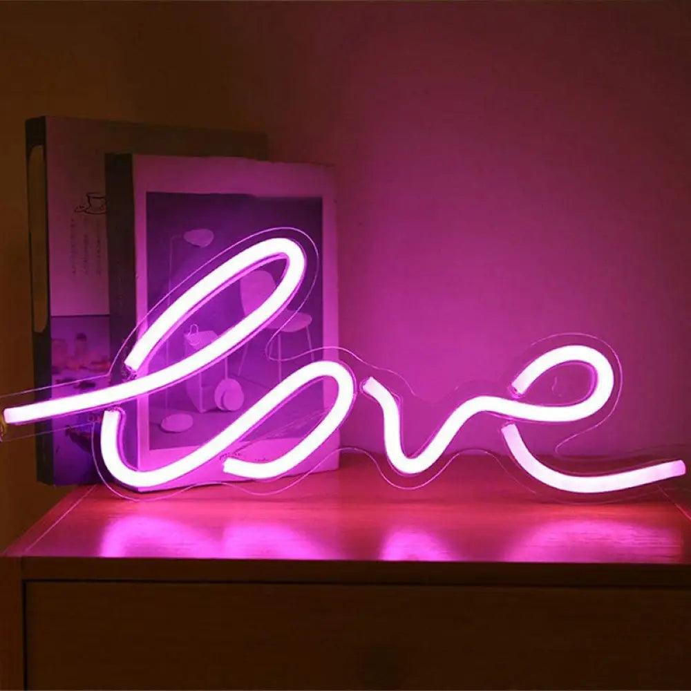 Cartoon Usb Neon Night Light For Living Room - Artistic Wall Lighting White / B