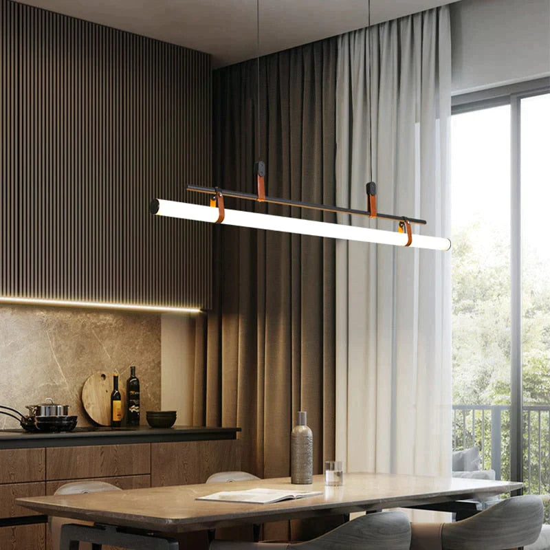 Casia V - Modern Linear LED Bar Pendant Lamp For Dinning Room Kitchen Office Space