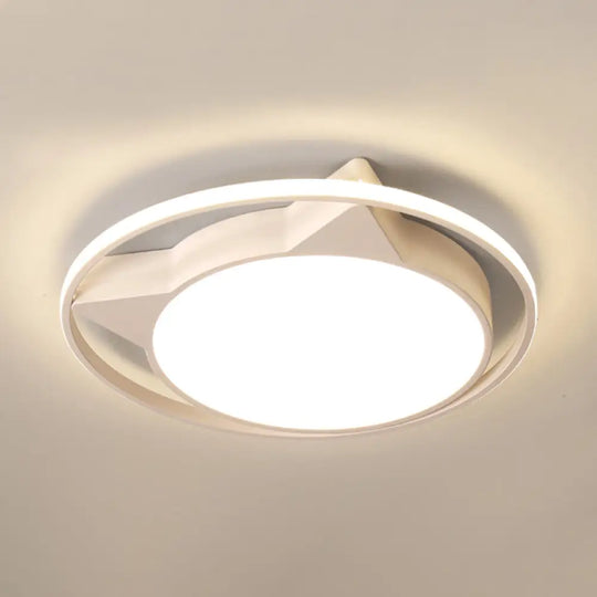 Cat Shaped Ceiling Light For Bedroom Décor - Animal Design Acrylic Flush Mount White / Warm