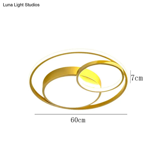 Ceiling Lamp Led Bedroom Simple Light Luxury Creative Warm Romantic Master Gold / Dia60Cm Light