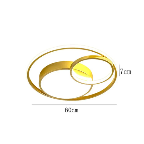 Ceiling Lamp LED Bedroom Lamp Simple Light Luxury Creative Warm Romantic Master Bedroom Lamp Gold / Dia60CM / Warm