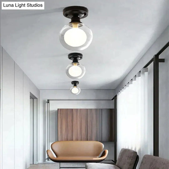 Chana - Modern Minimalist Glass Bulb Lamp Ceiling