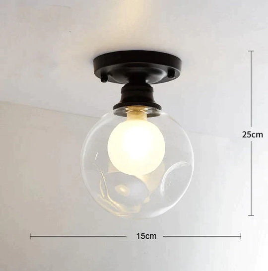 Chana - Modern Minimalist Glass Bulb Lamp Ceiling C / Warm Light