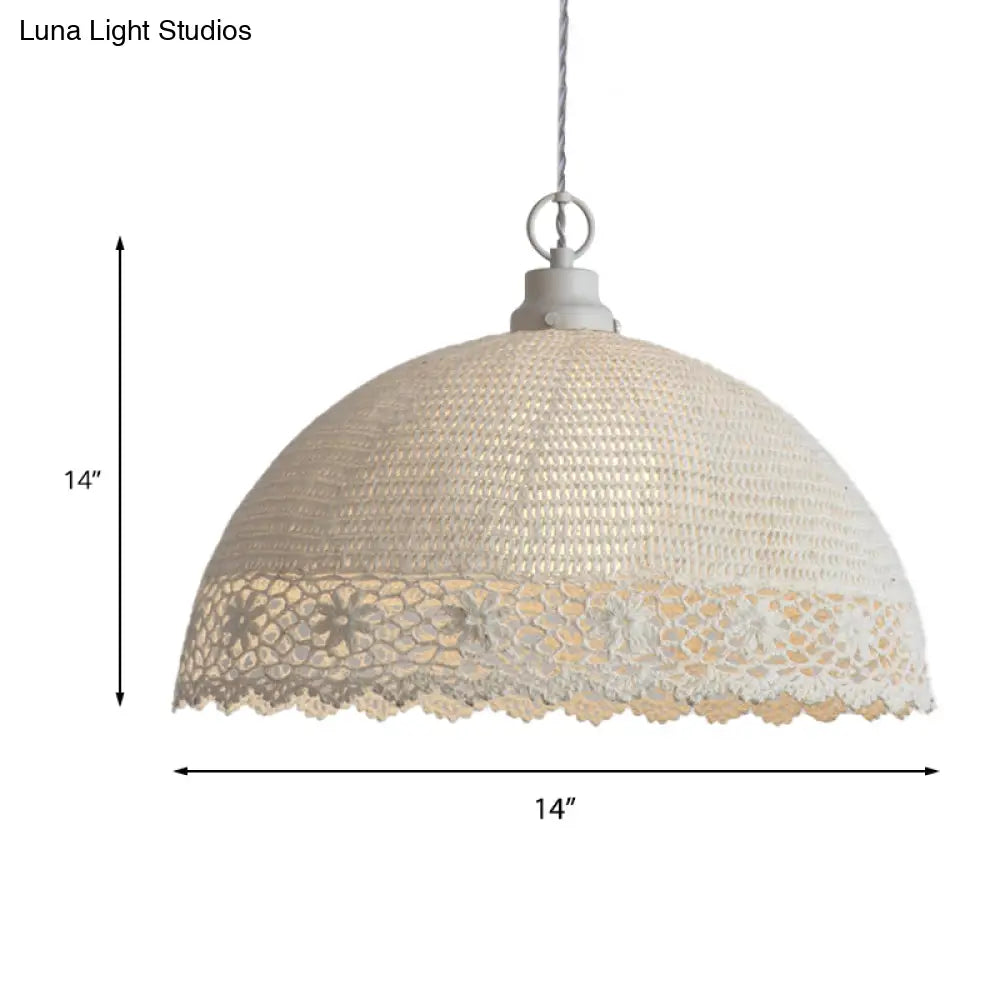 Chic Beige Pendant Light With Fabric Shade - Perfect For Cafe Ambiance