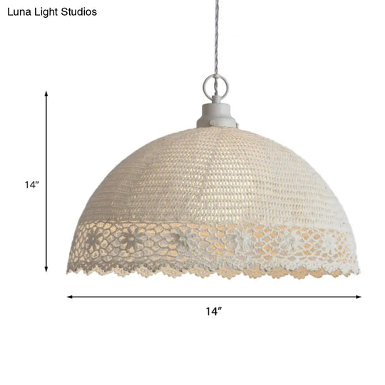 Chic Beige Pendant Light With Fabric Shade - Perfect For Cafe Ambiance