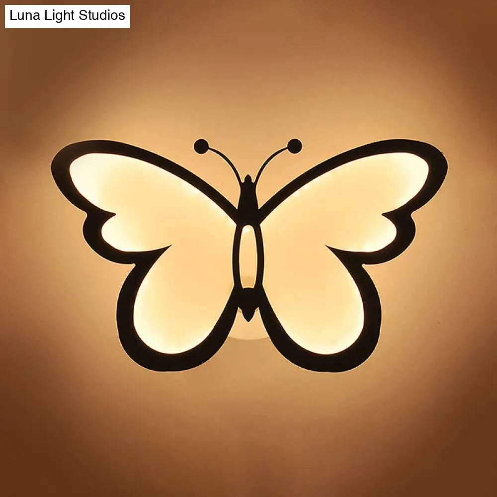 Chic Butterfly Flush Mount Light - Ideal For Girls’ Bedroom