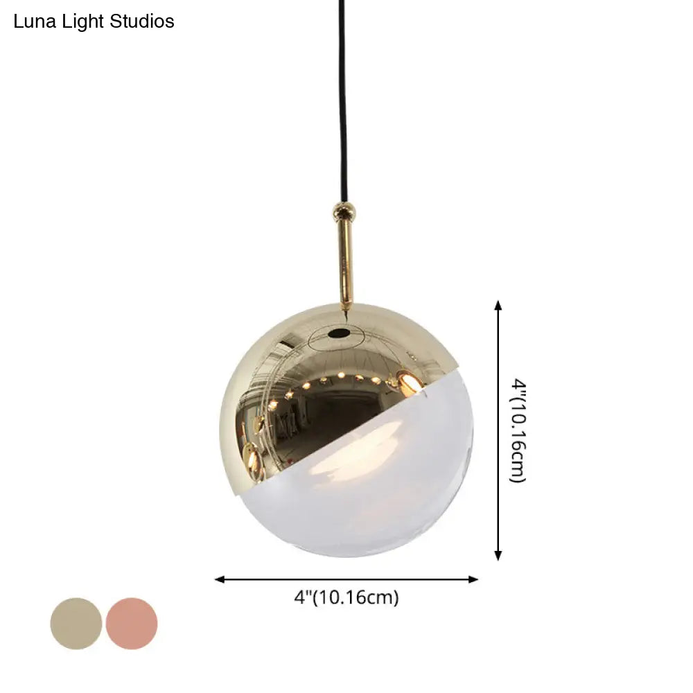 Modern Led Crystal Globe Pendant Light - Designer Mini Hanging Lamp