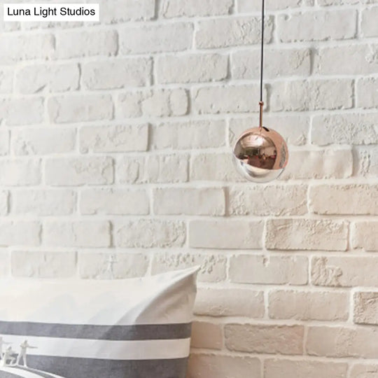Modern Led Crystal Globe Pendant Light - Designer Mini Hanging Lamp
