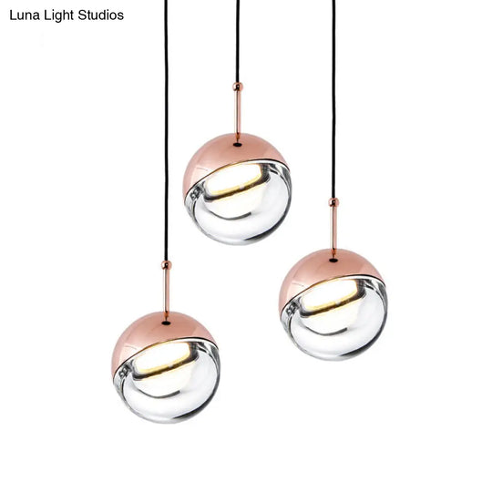 Modern Led Crystal Globe Pendant Light - Designer Mini Hanging Lamp