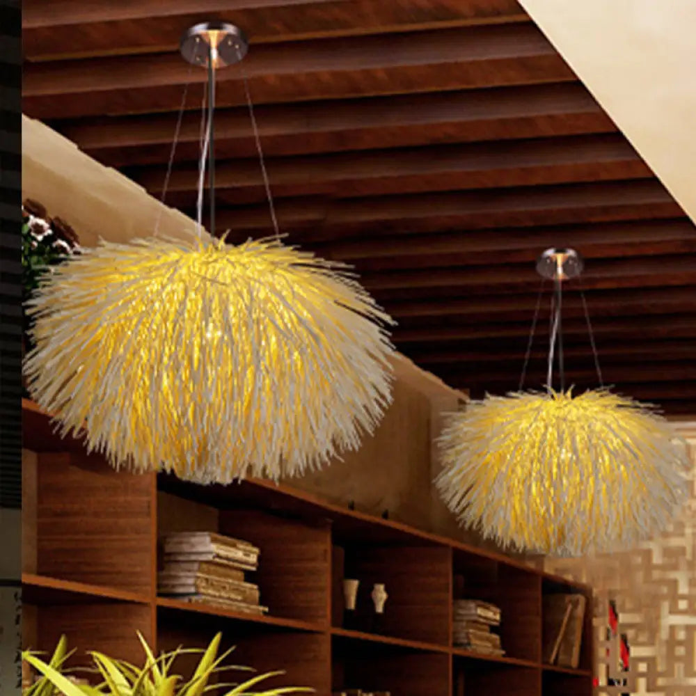 Chinese Rattan Pendant Light - Beige Oval Design Ideal For Restaurants