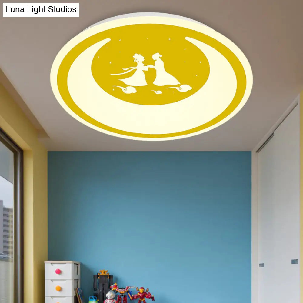 Chinese Valentine’s Day Led Flush Ceiling Light - Romantic Acrylic Lamp For Kid’s Bedroom