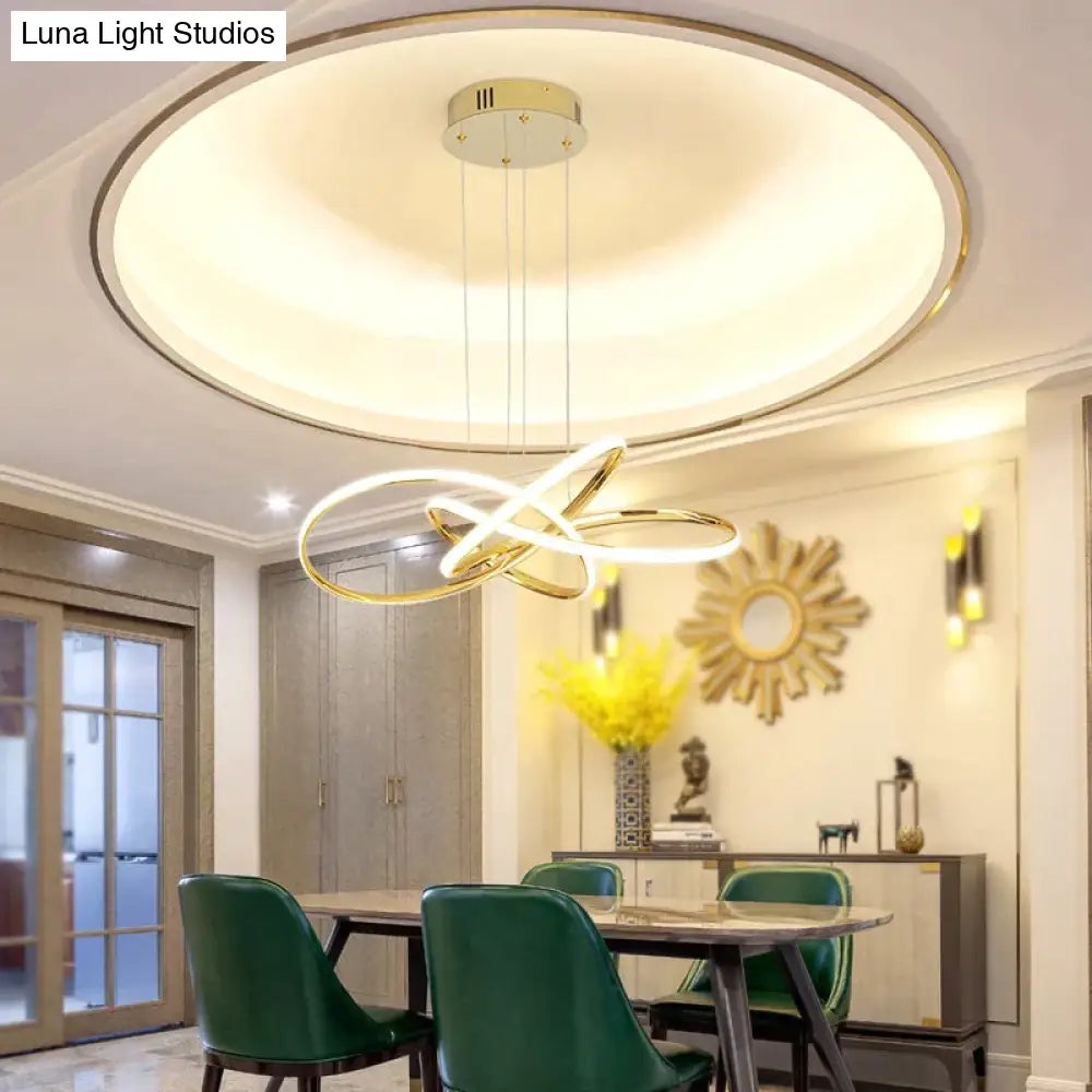 Chrome/Gold Plated Modern Led Pendant Lights For Dining Room Kitchen Hanging Lamp 90-260V